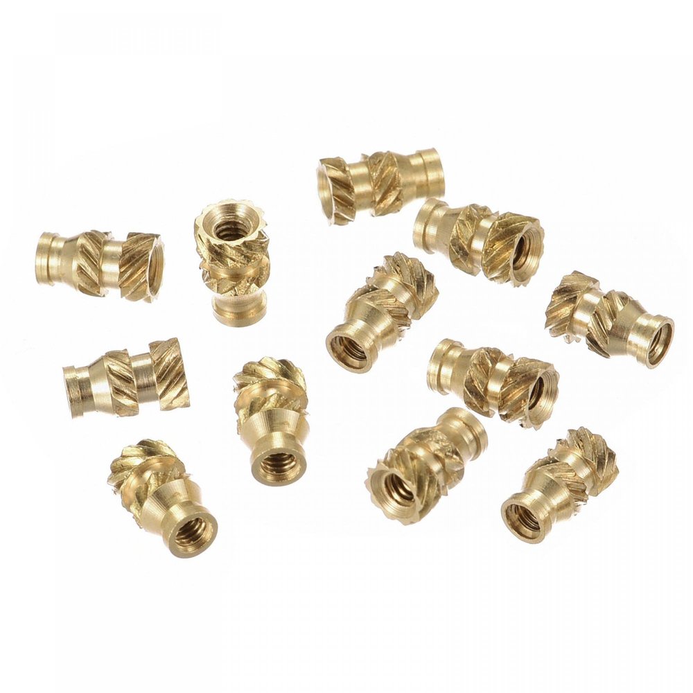 Knurled Insert Nuts, 60-Piece Set, M3 x 4 mm, 5 mm OD, Brass Heat-Set Inserts for 3D Printing