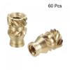 Knurled Insert Nuts, 60-Piece Set, M3 x 4 mm, 5 mm OD, Brass Heat-Set Inserts for 3D Printing view 3