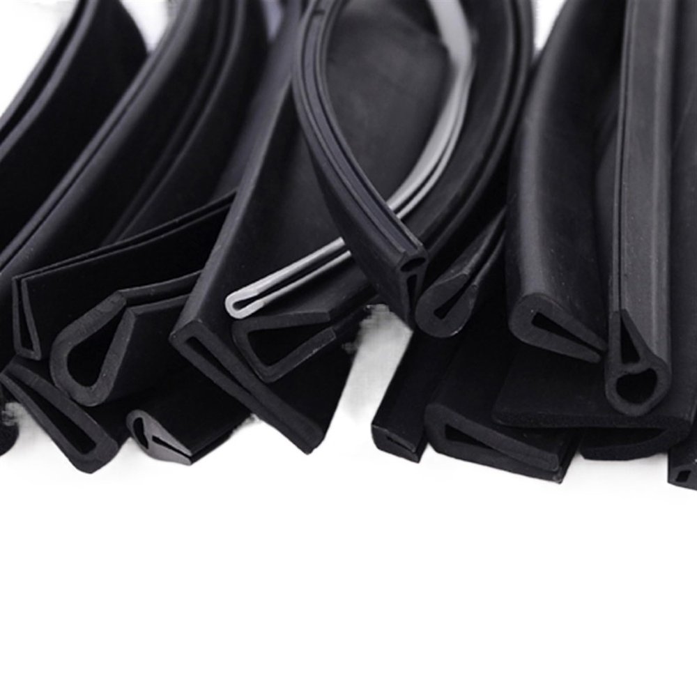 Weather-Resistant Solid U-Channel Auto Window Edge Guard, Sealing Strip, Glass Edge Trim, Shower Glass Door Seal, 1 m, Anti-Slip Friction (Size: Black, 6 x 13.5 mm)
