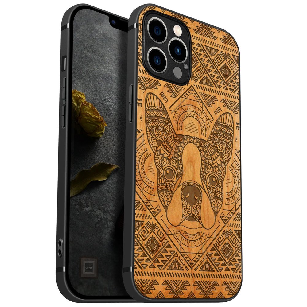 Carveit Phone Case for iPhone 12 Pro, Cherry Wood – The Dog in the Midst