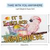 CustonCares It's Five O'Clock Somewhere Beach Towel 78.9 x 130.9 cm, Pre-Washed, Colorfast, No Shrinkage, Tropical Flamingo, Hawaii, Aloha view 2