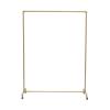 lalaleny Industrial Pipe Garment Rack with Wheels, Gold, 120 x 40 x 160 cm view 1