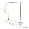 lalaleny Industrial Pipe Garment Rack with Wheels, Gold, 120 x 40 x 160 cm view 2
