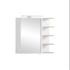 Schildmeyer Lugo Mirrored Cabinet 157385, Chalk White / Wild Oak Decor, 49.7 x 16.0 x 74.4 cm view 1