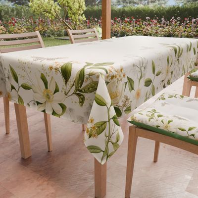 PETTI Artigiani Italiani Stain-Resistant Floral Tablecloth, 140 x 180 cm