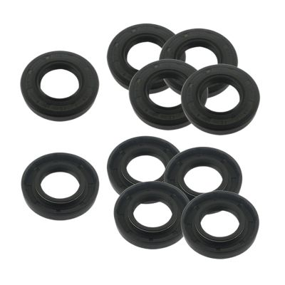 Lip Seals, 10-Piece Set, 16×28×7 / 16×30×7 / 16×32×7 / 17×29×7 / 17×30×5 / 17×40×10 mm, TC Type, NBR, Black