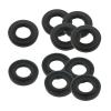 Lip Seals, 10-Piece Set, 16×28×7 / 16×30×7 / 16×32×7 / 17×29×7 / 17×30×5 / 17×40×10 mm, TC Type, NBR, Black view 1