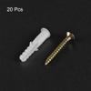 LXZSMH Plastic Expansion Tubes with Screws, 20-Pack, 8 x 40 mm, White view 3