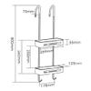 Over-the-Door Shower Caddy Organizer with Hooks view 3