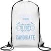 Atspauda White Drawstring Gym Sack – “Democracy Is Being Allowed to Vote for the Candidate You Dislike Least” view 1