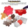 EXCLURA Flexible Plastic Concrete Stamp Mats, Slate Pattern, 4-Piece Set view 3