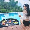 Round Floating Serving Tray for Pools, Spas, Baths & Parties view 4
