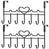 WBDXWB Door Hooks, Over-the-Door Hangers for Coats, Towels, Bags and Bathrobes (2-Pack, Black) view 1