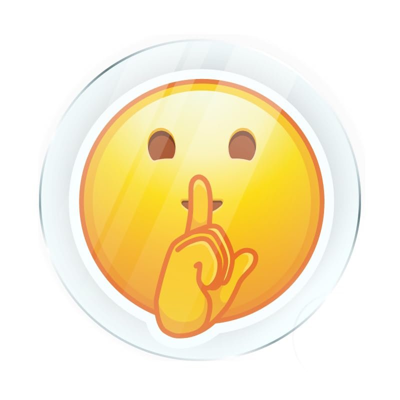 Refrigerator Memo Magnets, Printed Emoji Smiley Faces, Design No. 38