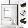 GLMGBP Ceiling-Mounted Rectangular Mirror with Adjustable Metal Arm, Black view 4