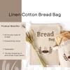 Reusable Organic Linen Bread Bag view 2