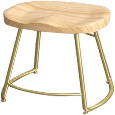 LIUNJHUY Gold Bar Stool, Simple Industrial Style, Breakfast Stool for Home and Kitchen, Seat Heights 45 cm, 65 cm, 75 cm (45 cm)