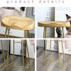 LIUNJHUY Gold Bar Stool, Simple Industrial Style, Breakfast Stool for Home and Kitchen, Seat Heights 45 cm, 65 cm, 75 cm (45 cm) view 2