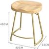 LIUNJHUY Gold Bar Stool, Simple Industrial Style, Breakfast Stool for Home and Kitchen, Seat Heights 45 cm, 65 cm, 75 cm (45 cm) view 3