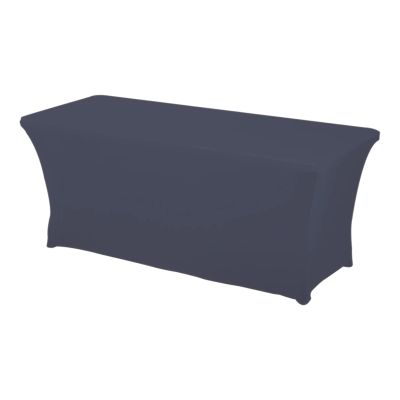 Spandex Rectangular Stretch Tablecloth, Pewter, 5 ft (153 x 76 x 76 cm), 1 pc