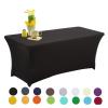 Spandex Rectangular Stretch Tablecloth, Pewter, 5 ft (153 x 76 x 76 cm), 1 pc view 2