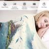 PAZZK Whale Flannel Throw Blanket with Pattern, 140 x 180 cm view 3