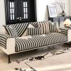ZCXRYFL Luxury Chenille Sofa Cover for L/U-Shaped Sectional Sofas, Non-Slip Couch Throw, Black, 90 x 210 cm view 1