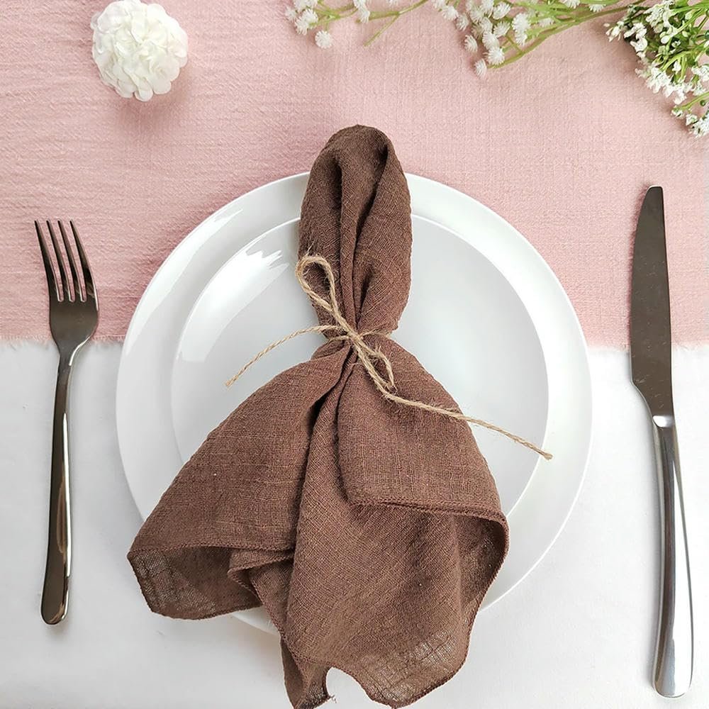 NEDLON Set of 30 Gauze Cotton Napkins, 12 x 12 in