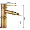 Retro Brass Bathroom Sink Faucet, Single-Hole, Antique view 2