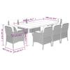 Gecheer 9-Piece Outdoor Dining Set with Cushions, PE Rattan, Black and Beige view 2