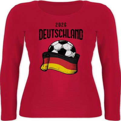Women's Long-Sleeve Shirt – Football Germany 2026 – XS – Red