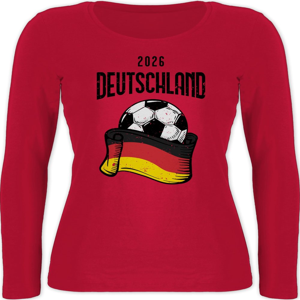 Women's Long-Sleeve Shirt – Football Germany 2026 – XS – Red