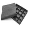 Nicoman Marble-Effect Square Stomp Stepping Stones, Recycled Rubber, Graphite, 30 x 30 x 2.5 cm, 4-Pack view 2