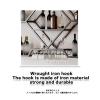 AYHARYLH Vintage Wall-Mounted Wine Rack with LED, Black, 100 × 20 × 70 cm view 3