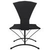 Homgoday Outdoor Lounge Bed with Canopy, Black Steel and Oxford Fabric view 4