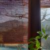 MZZHEDIE Dark Brown Bamboo Roller Blind, 70 x 150 cm view 2