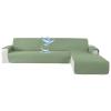 YSTELLAA L-Shaped Couch Cover for 2-Seater Sofa, Mint Green view 1
