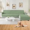 YSTELLAA L-Shaped Couch Cover for 2-Seater Sofa, Mint Green view 2