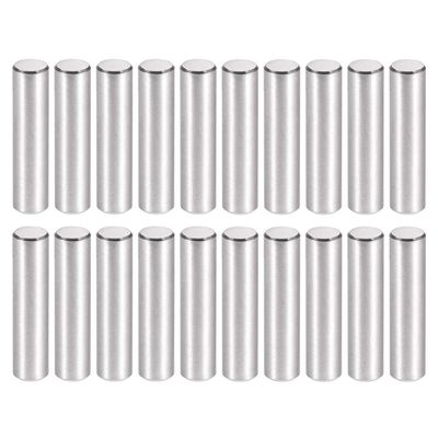 JIEYUZYUO 4 mm Stainless Steel Dowel Pins, 20-Piece Set, 22–35 mm