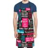 Aqsmulta Apron with "Keep Calm Eat Pizza" Print, Pockets, Waterproof, Black, One Size view 3