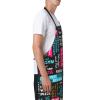 Aqsmulta Apron with "Keep Calm Eat Pizza" Print, Pockets, Waterproof, Black, One Size view 4