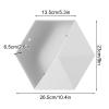 Derefine Geometric Hexagon Wall-Mounted Planter Shelf, White view 3