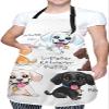 Aqsmulta Cute Labrador Retriever Puppy Apron with Pockets, Waterproof Kitchen Apron for Women and Men, Black, One Size view 1