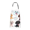 Aqsmulta Cute Labrador Retriever Puppy Apron with Pockets, Waterproof Kitchen Apron for Women and Men, Black, One Size view 3