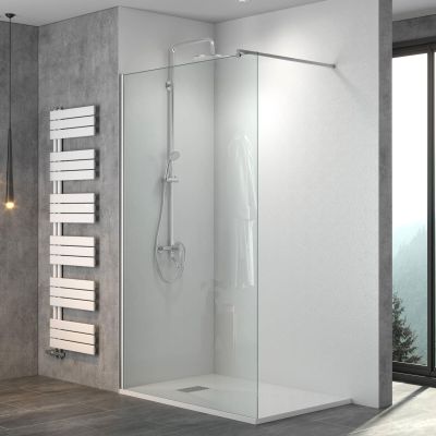 WITEN&NOCK 90 x 195 cm Walk-In Shower Screen, 8 mm ESG NANO Glass