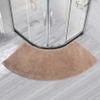 GLMGBP Curved Bath Mat for Round Showers, Khaki, 45 x 143 cm view 1