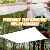 CAQXAQP 7 m x 7 m Shade Net, White, 85% UV Protection, with Grommets view 2