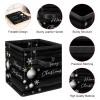 VAPOKF Foldable Storage Box, Fabric Storage Basket Cube Organizer with Handles for Toys, Clothing, Books, Closet, Bedroom, Home - Wooden Christmas Ornaments view 4