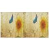 3-Ring Binder with Vintage Butterfly and Sunflowers Design view 2