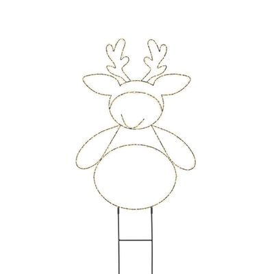 MARELIDA LED Reindeer Garden Stake, 450 Warm White LEDs, 77 cm, Transformer, Outdoor, Black